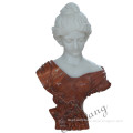 manufacturer customized Coloring marble african woman bust sculpture